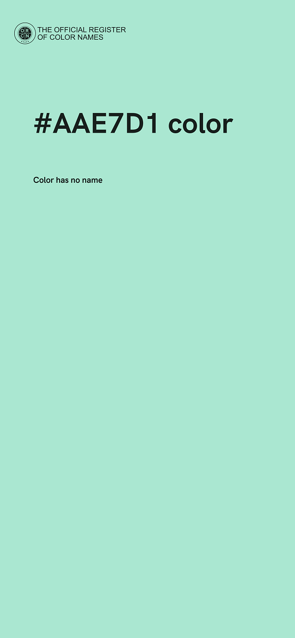 #AAE7D1 color image