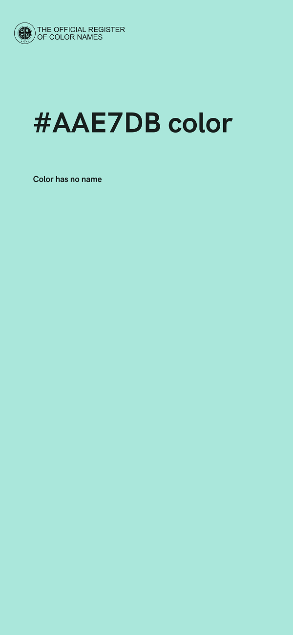 #AAE7DB color image