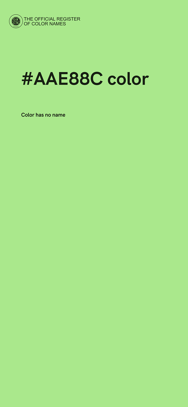 #AAE88C color image