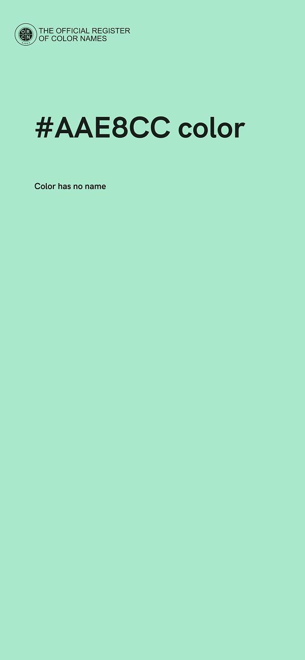 #AAE8CC color image