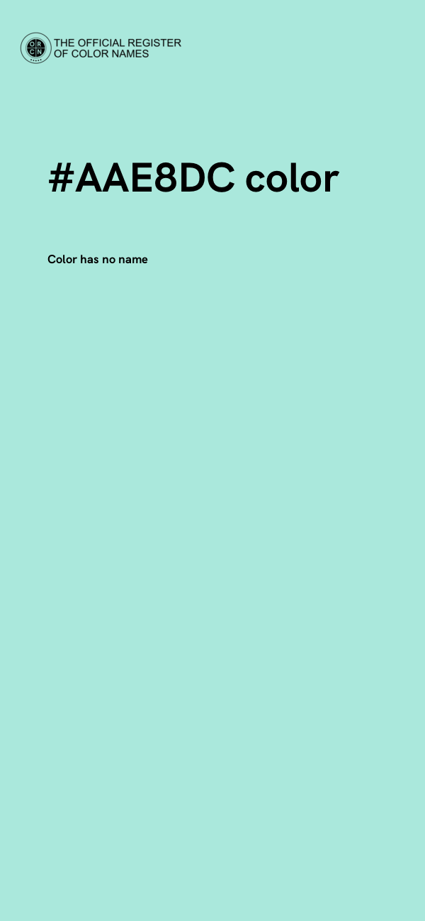 #AAE8DC color image