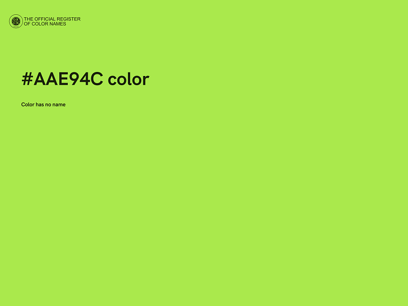#AAE94C color image