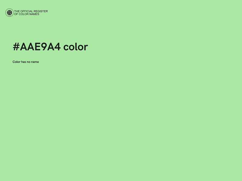 #AAE9A4 color image