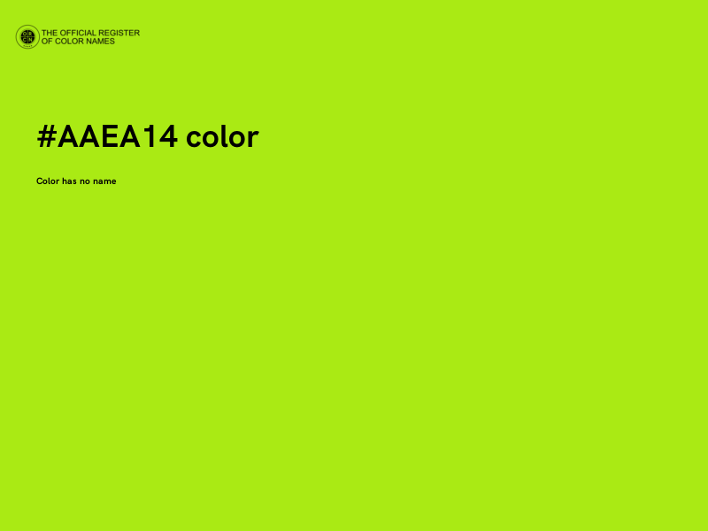 #AAEA14 color image