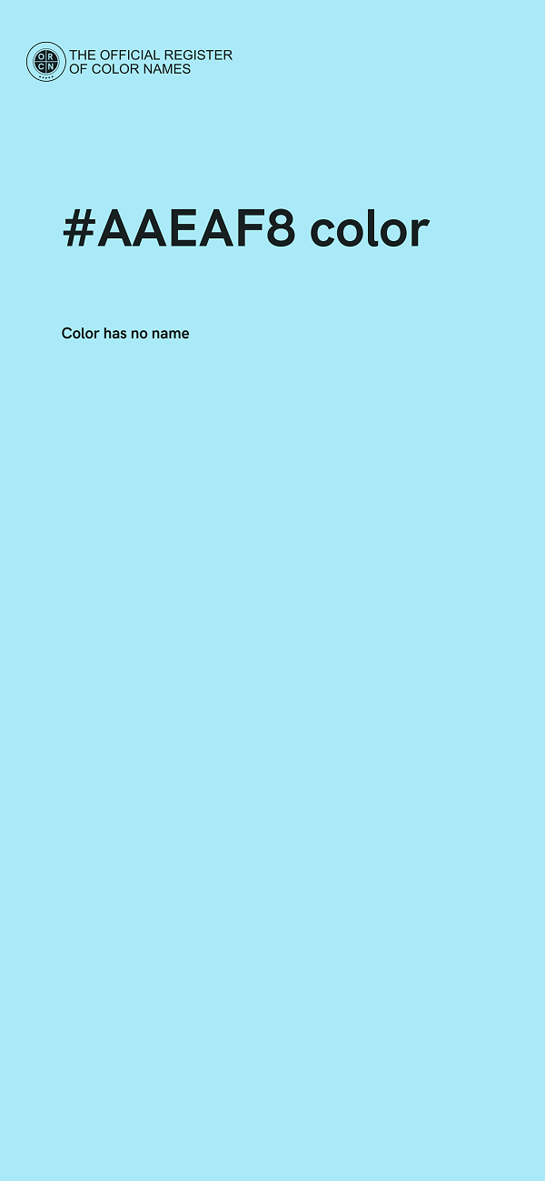 #AAEAF8 color image