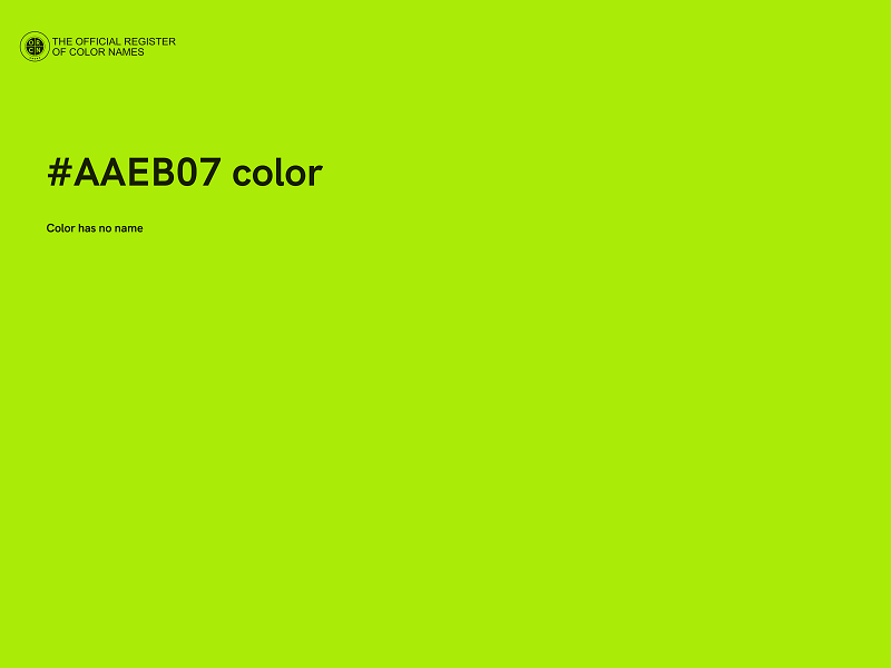 #AAEB07 color image