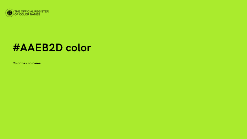 #AAEB2D color image