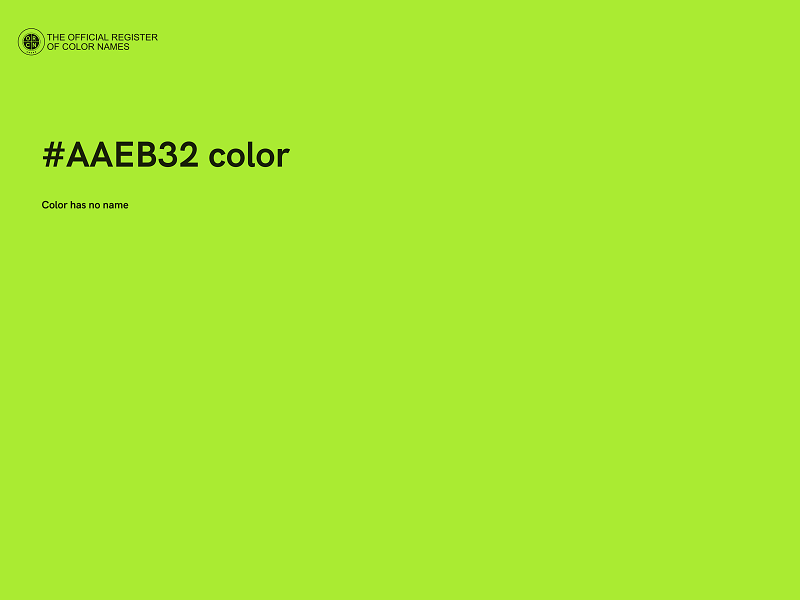 #AAEB32 color image