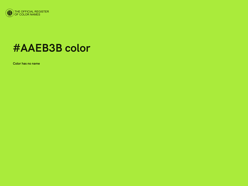#AAEB3B color image