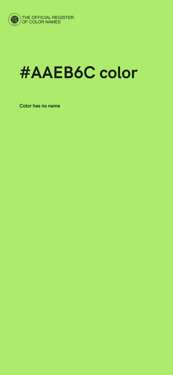 #AAEB6C color image