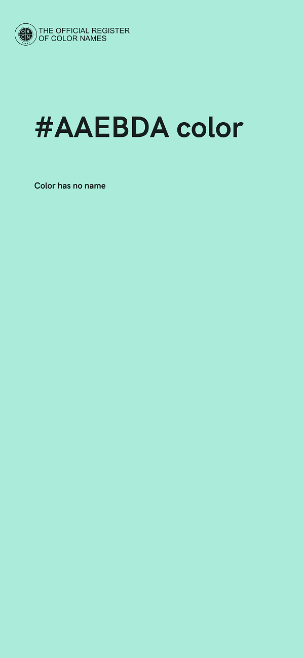 #AAEBDA color image