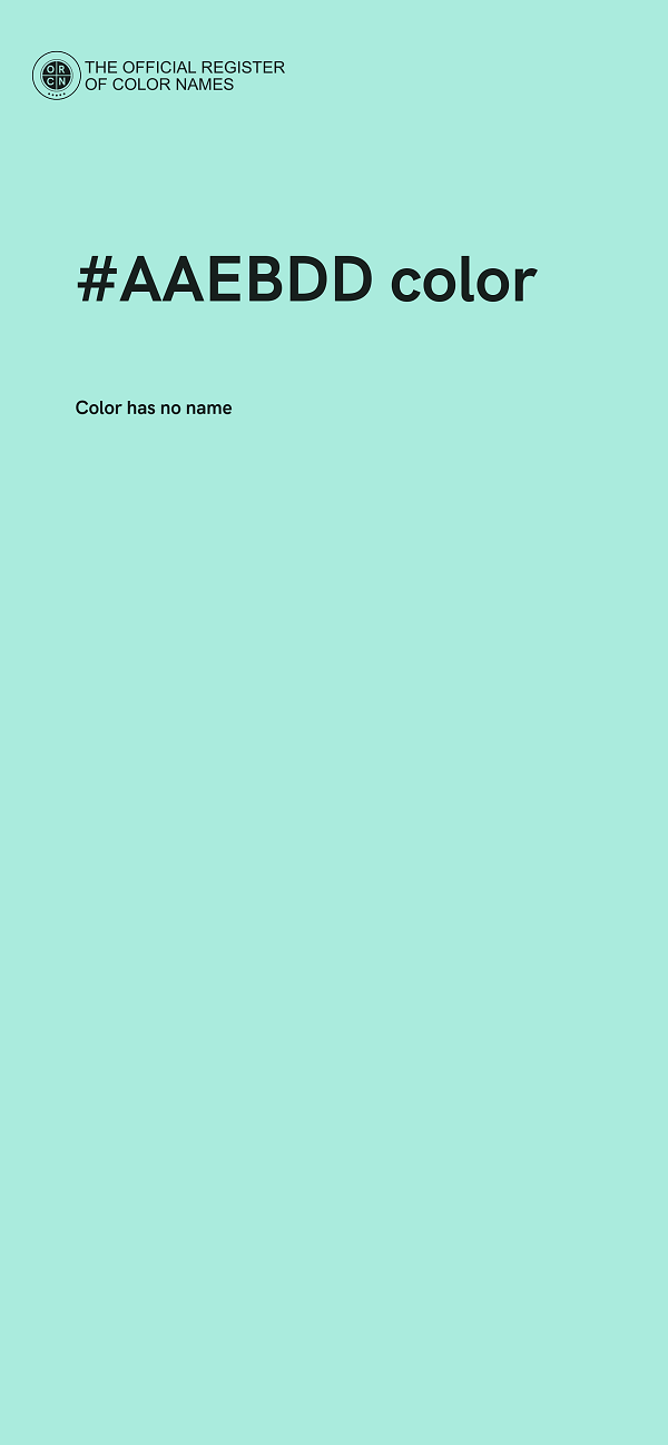 #AAEBDD color image