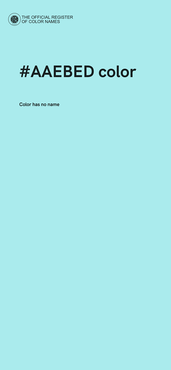 #AAEBED color image