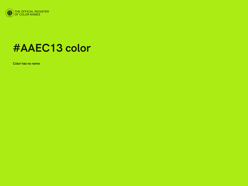 #AAEC13 color image