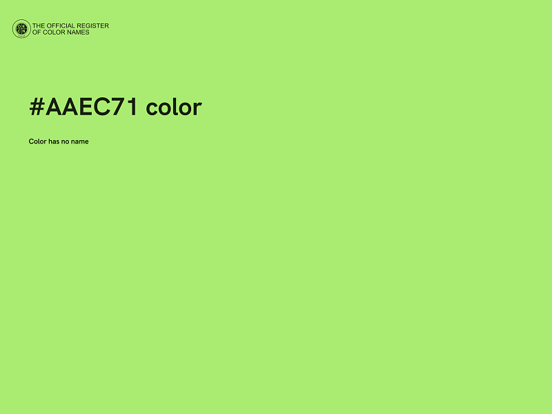 #AAEC71 color image