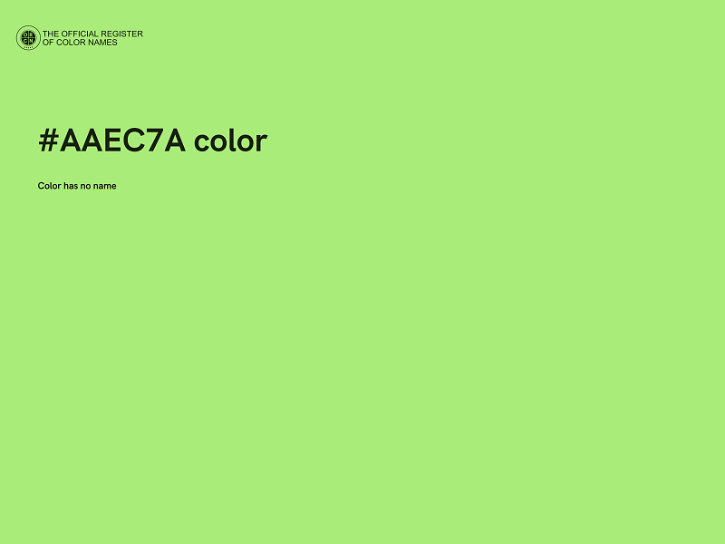 #AAEC7A color image