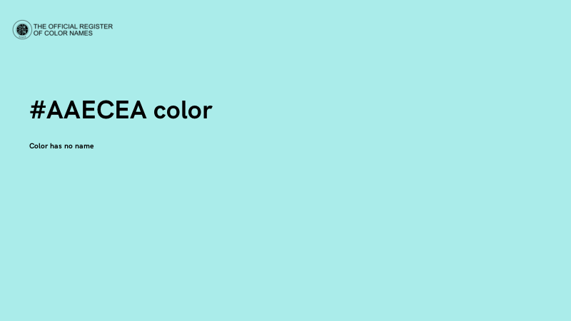 #AAECEA color image