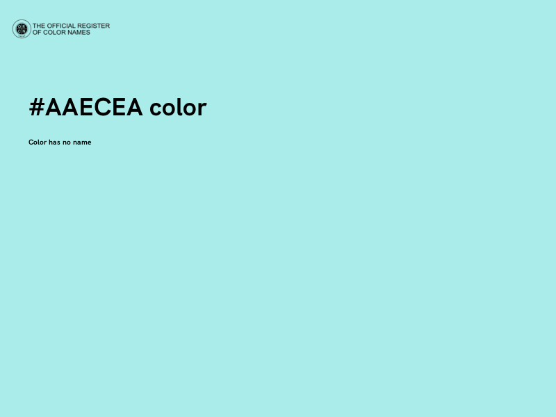 #AAECEA color image