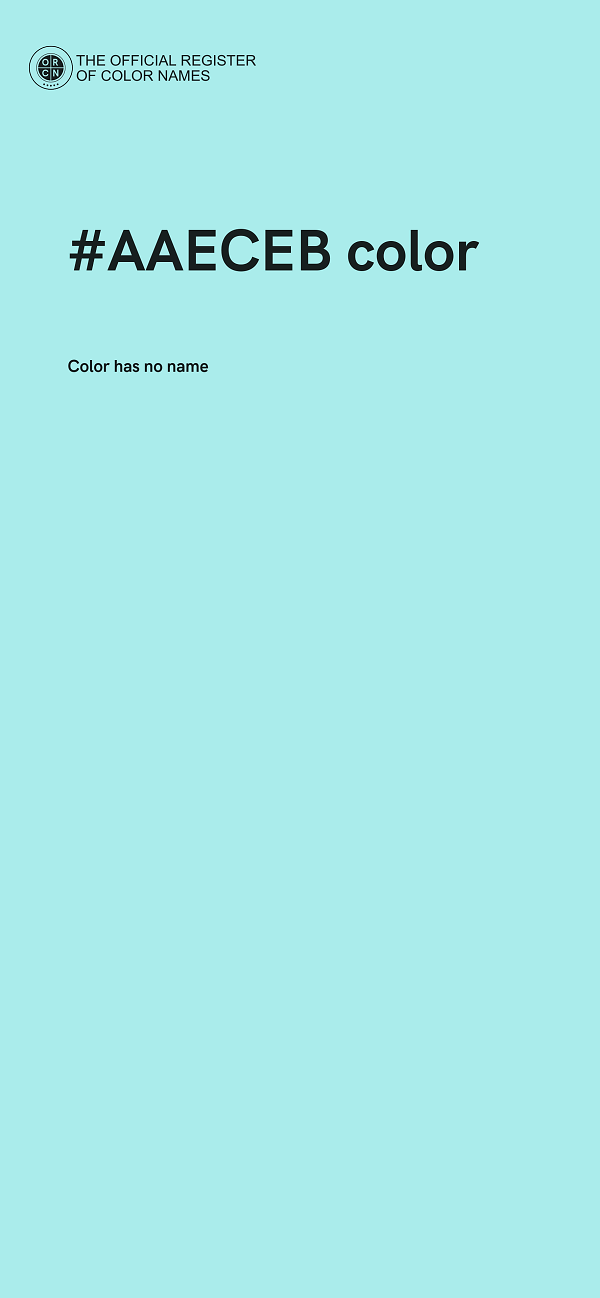 #AAECEB color image