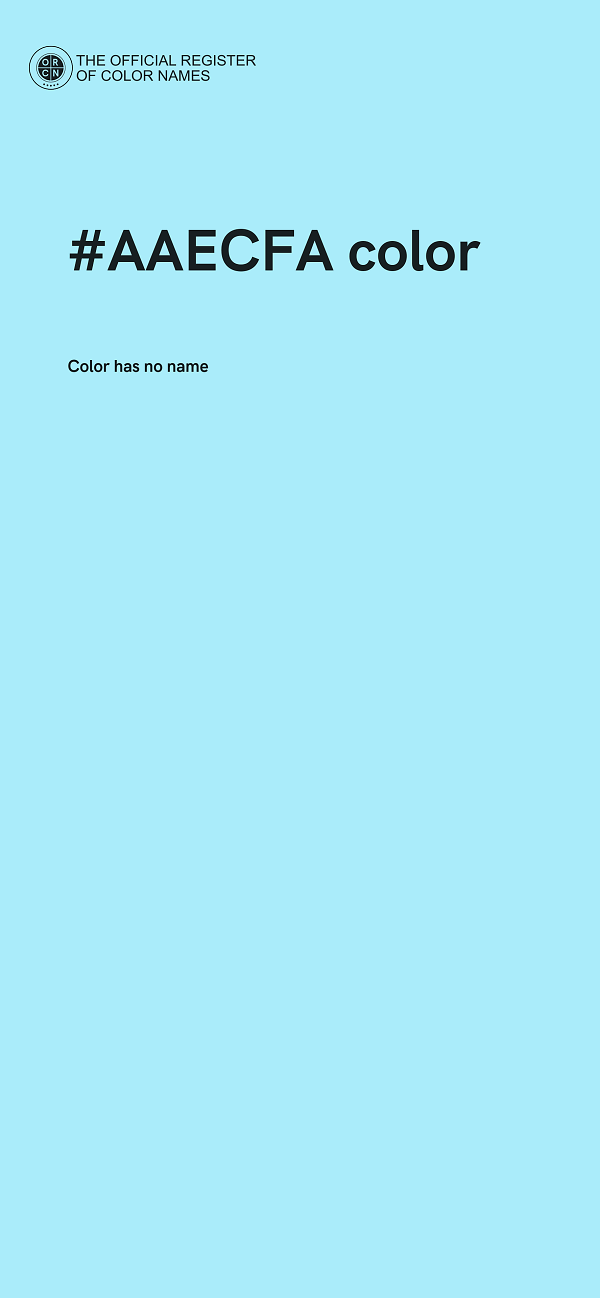 #AAECFA color image