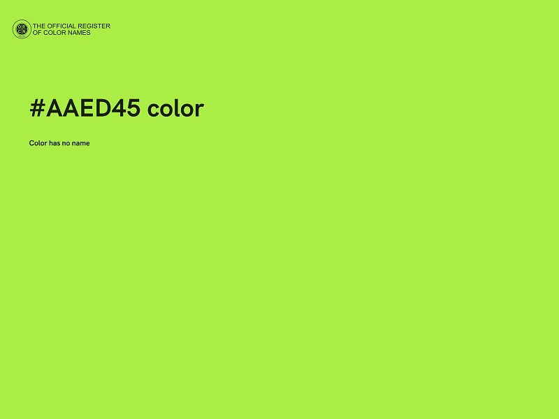 #AAED45 color image