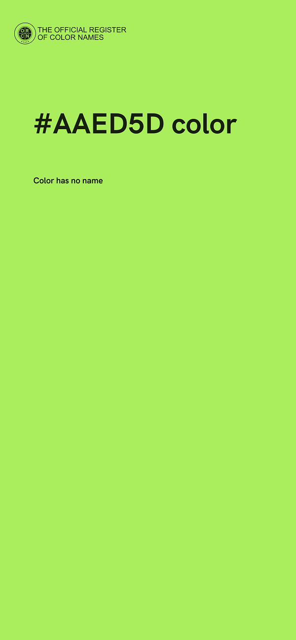 #AAED5D color image