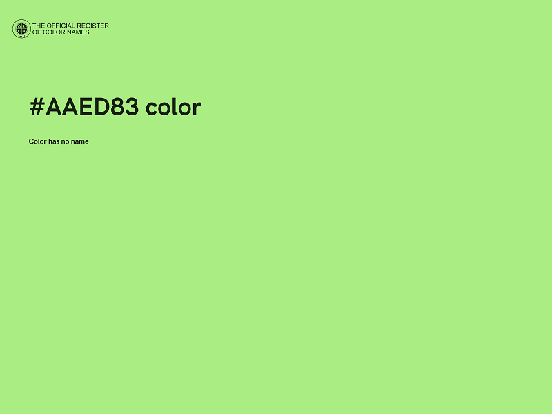 #AAED83 color image