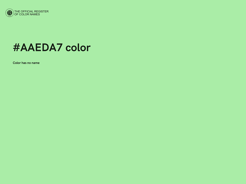 #AAEDA7 color image