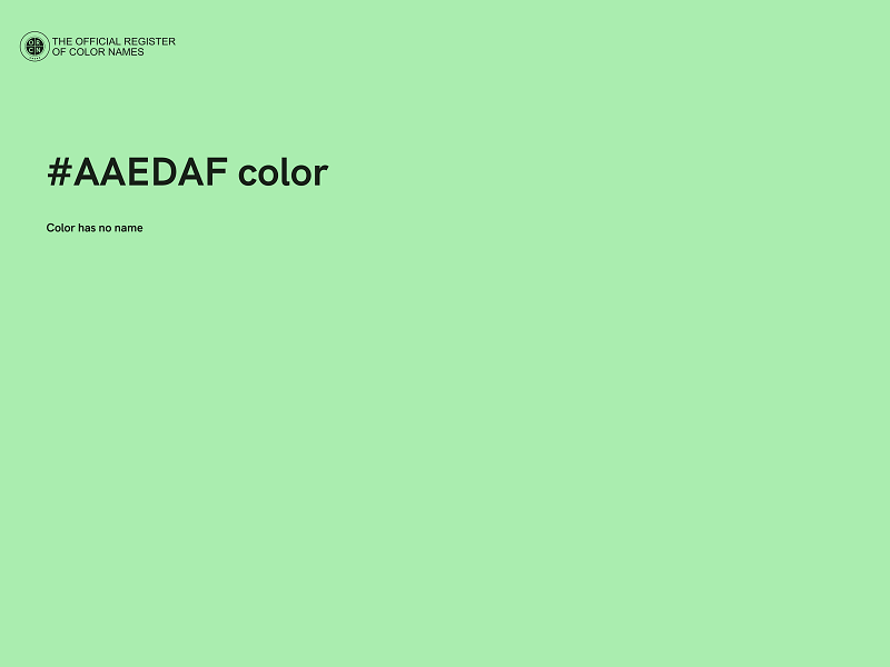 #AAEDAF color image