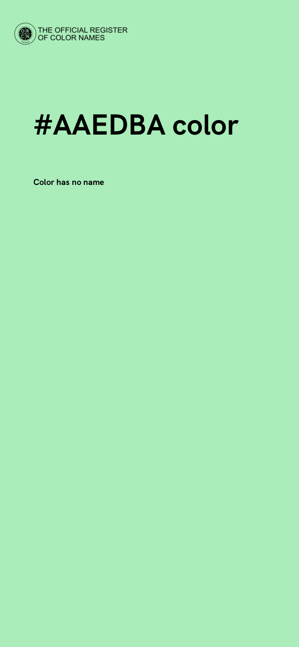 #AAEDBA color image