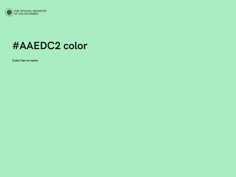 #AAEDC2 color image