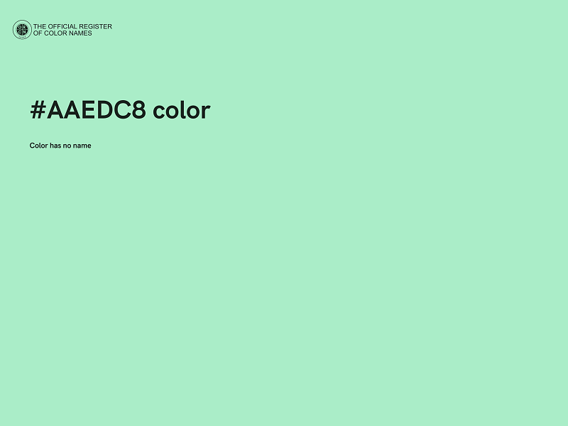 #AAEDC8 color image