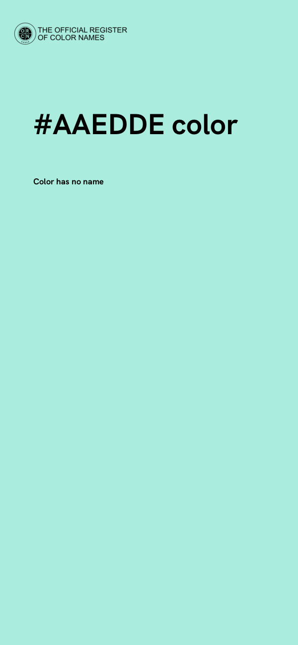 #AAEDDE color image