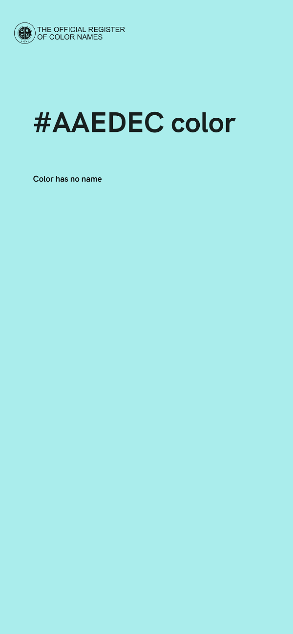 #AAEDEC color image
