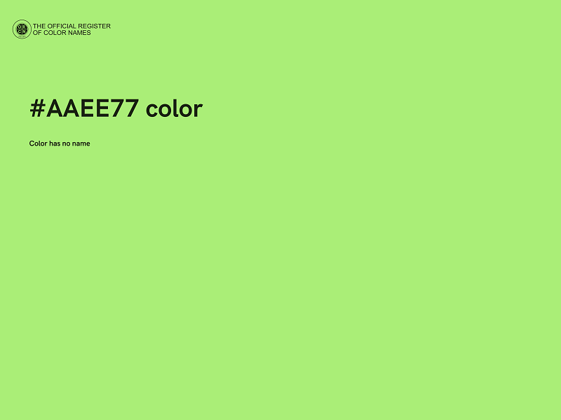 #AAEE77 color image