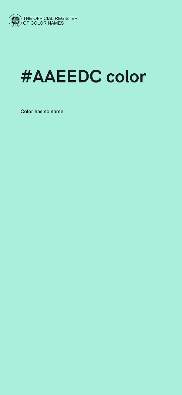#AAEEDC color image