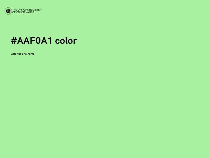 #AAF0A1 color image