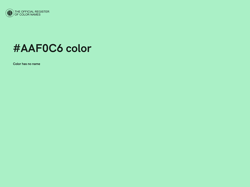 #AAF0C6 color image