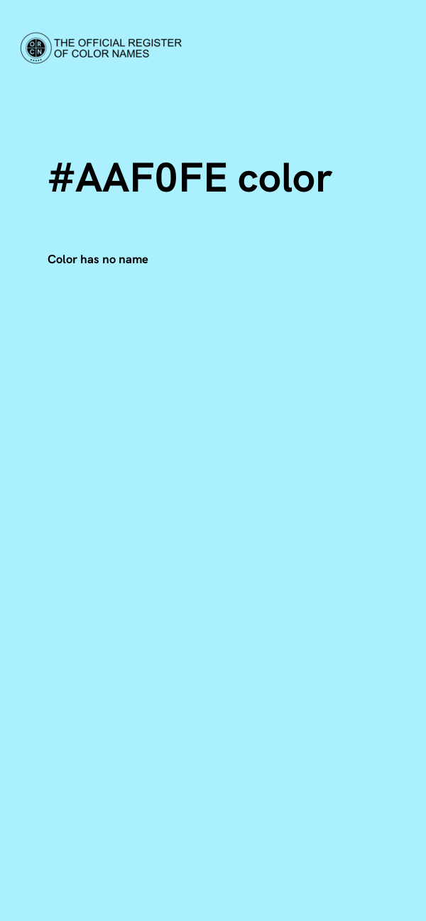 #AAF0FE color image
