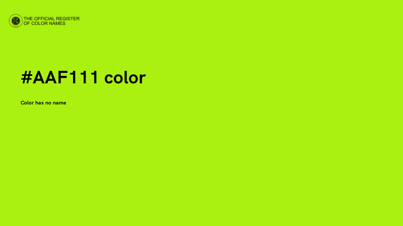 #AAF111 color image