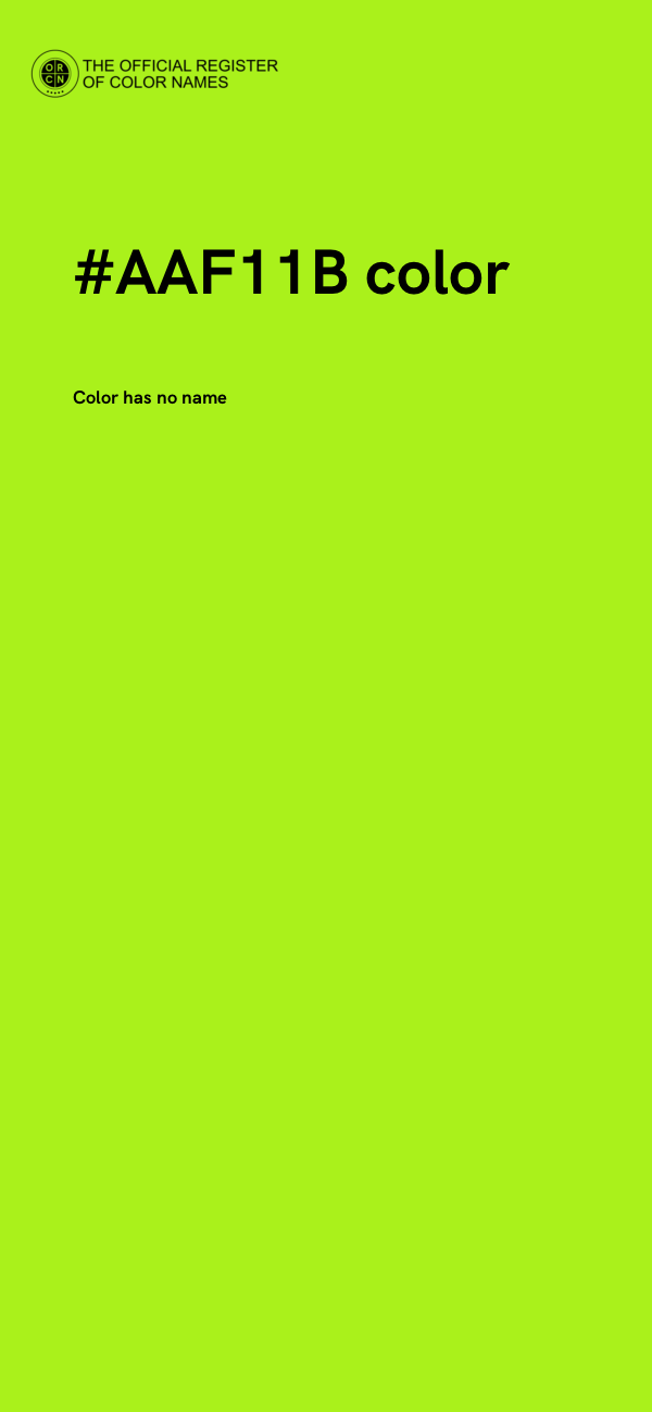 #AAF11B color image