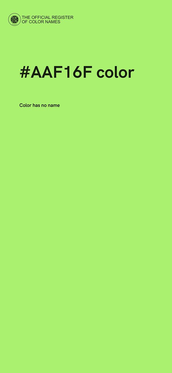 #AAF16F color image