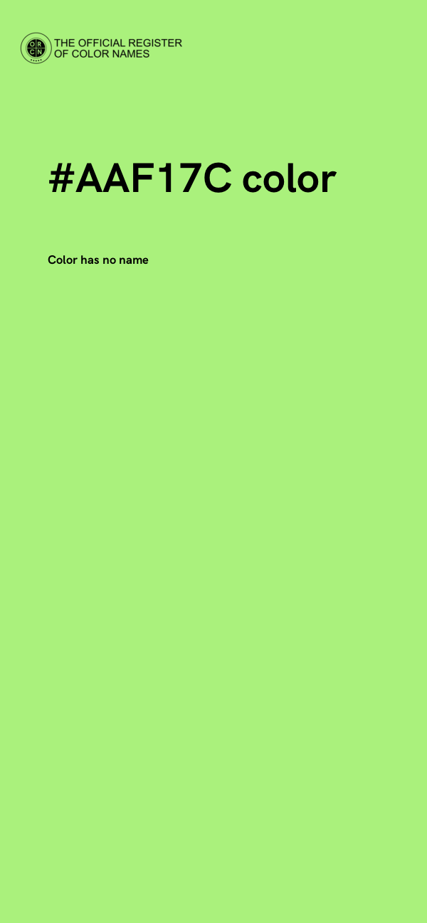 #AAF17C color image