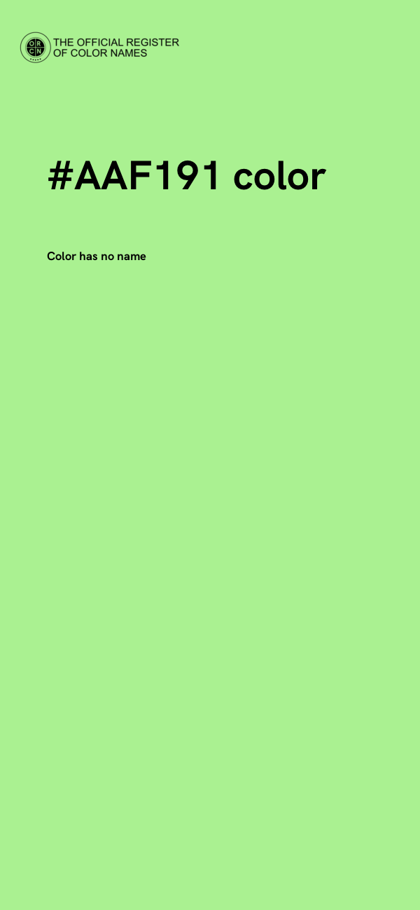 #AAF191 color image