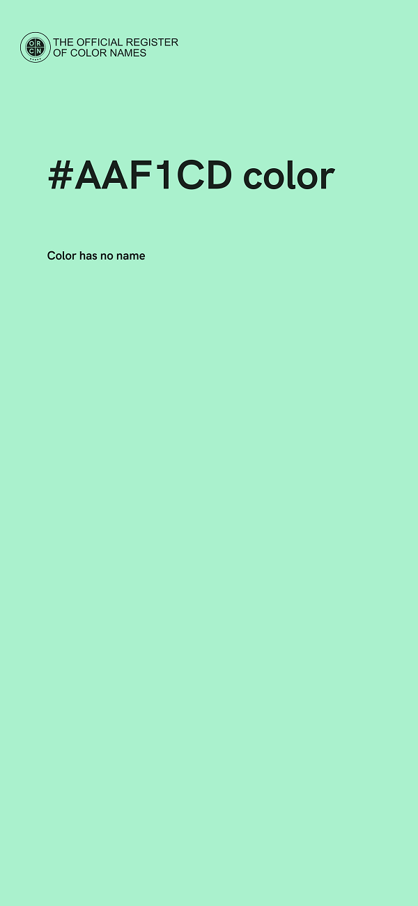 #AAF1CD color image
