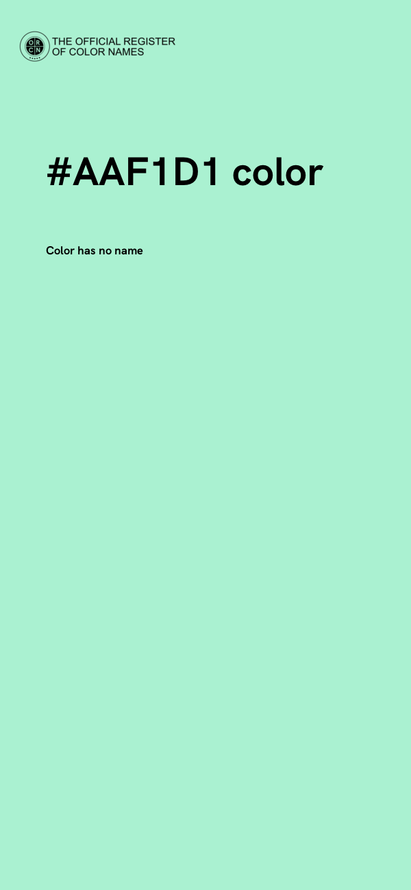 #AAF1D1 color image