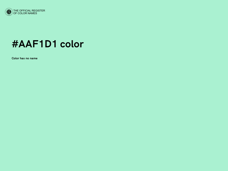 #AAF1D1 color image