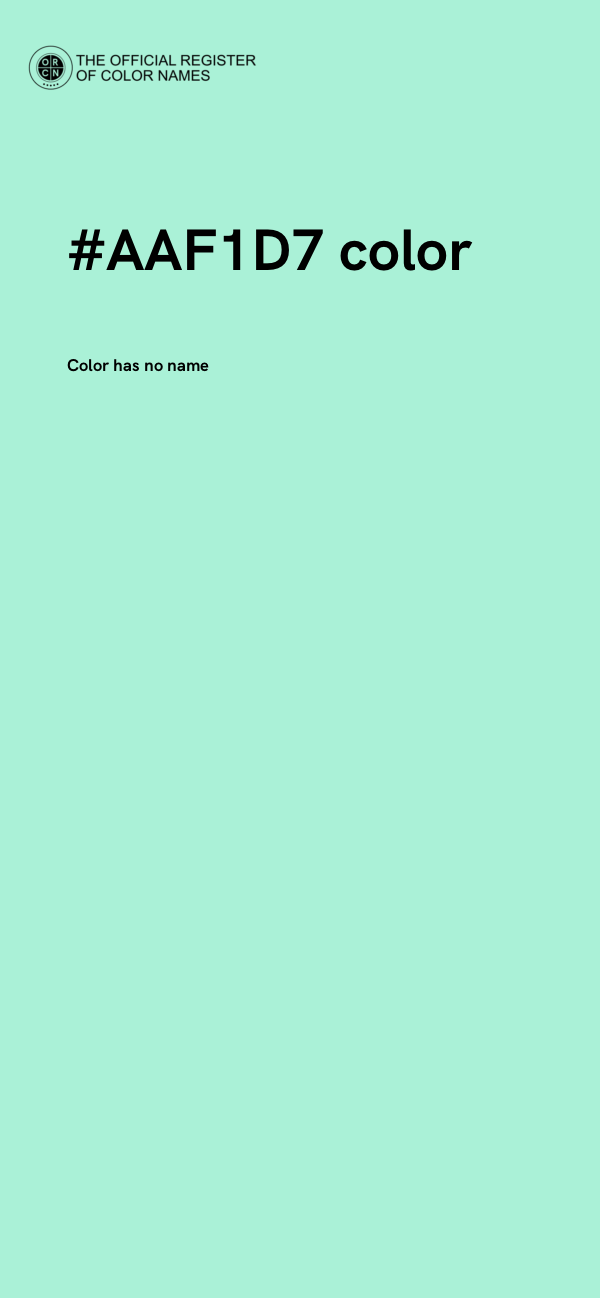 #AAF1D7 color image