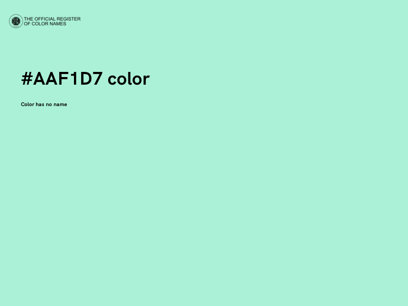 #AAF1D7 color image