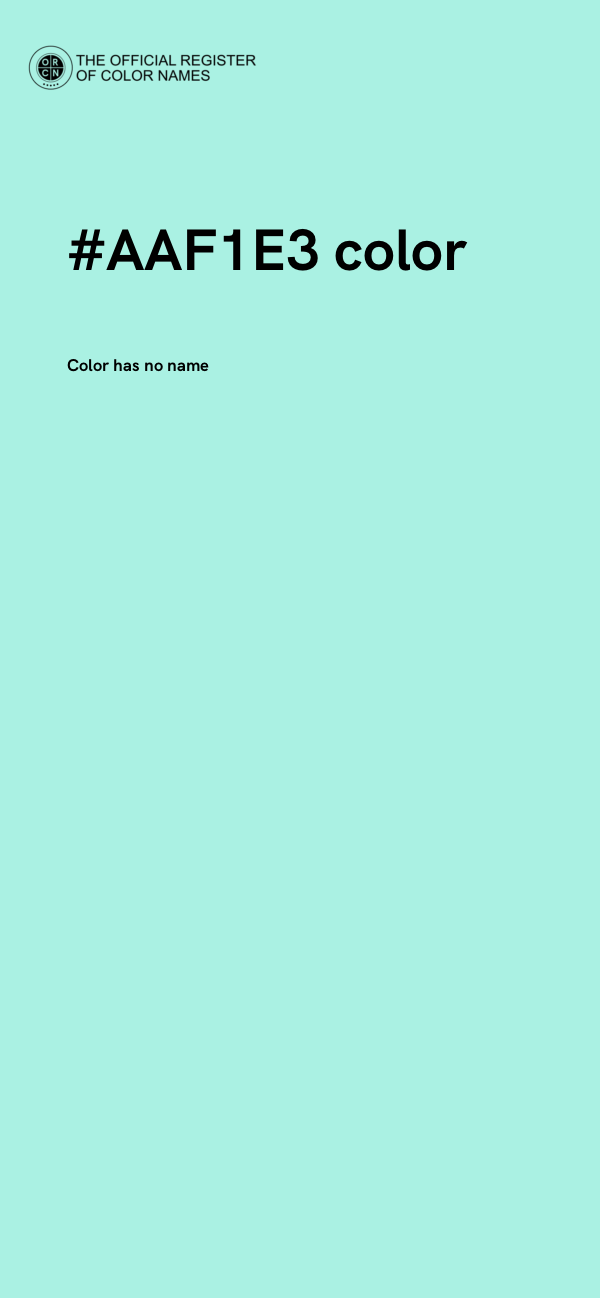 #AAF1E3 color image